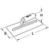 Platoir droit - lame inox - manche bi-composant - dim. 130x280 mm image 1