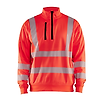 Sweat de travail col zippé haute visibilité 3564 - Rouge fluo image 0