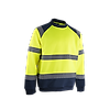 Sweat de travail col rond BASIC HV SONAR - JAUNE FLUO/MARINE image 0