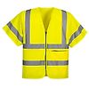 Gilet zippé à demi-manches Jaune image 0