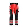 Pantalon de travail haute visibilité artisan 1568 - Rouge fluo/Gris anthracite image 0
