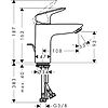 Mitigeur lavabo Logis 100 CH3 CoolStart avec tirette et vidage synthétique image 1