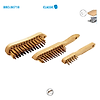 Lot de 3 brosses fil acier laitonné Classic image 2