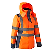 Parka de travail haute visibilité Femme HORA  - Orange HV/Marine image 1