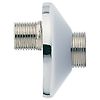 Raccord & rosace sanitaire excentre - chrome - 20x15 - La paire image 0