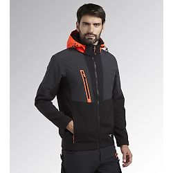 Veste de travail bi-matière SOFTSHELL HYBRID - Noir/Gris image