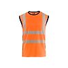 Gilet de travail sans manches haute visibilité 3575 - Orange/Marine image 0
