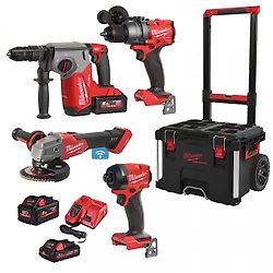 Pack de 4 outils 18V FUEL (FPD3 + FID3 + FHX + ONEFSAG125XB) M18 FPP4AE-533P image