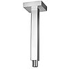 Bras de douche plafonnier carré avec fixation renforcée - Chrome image 0