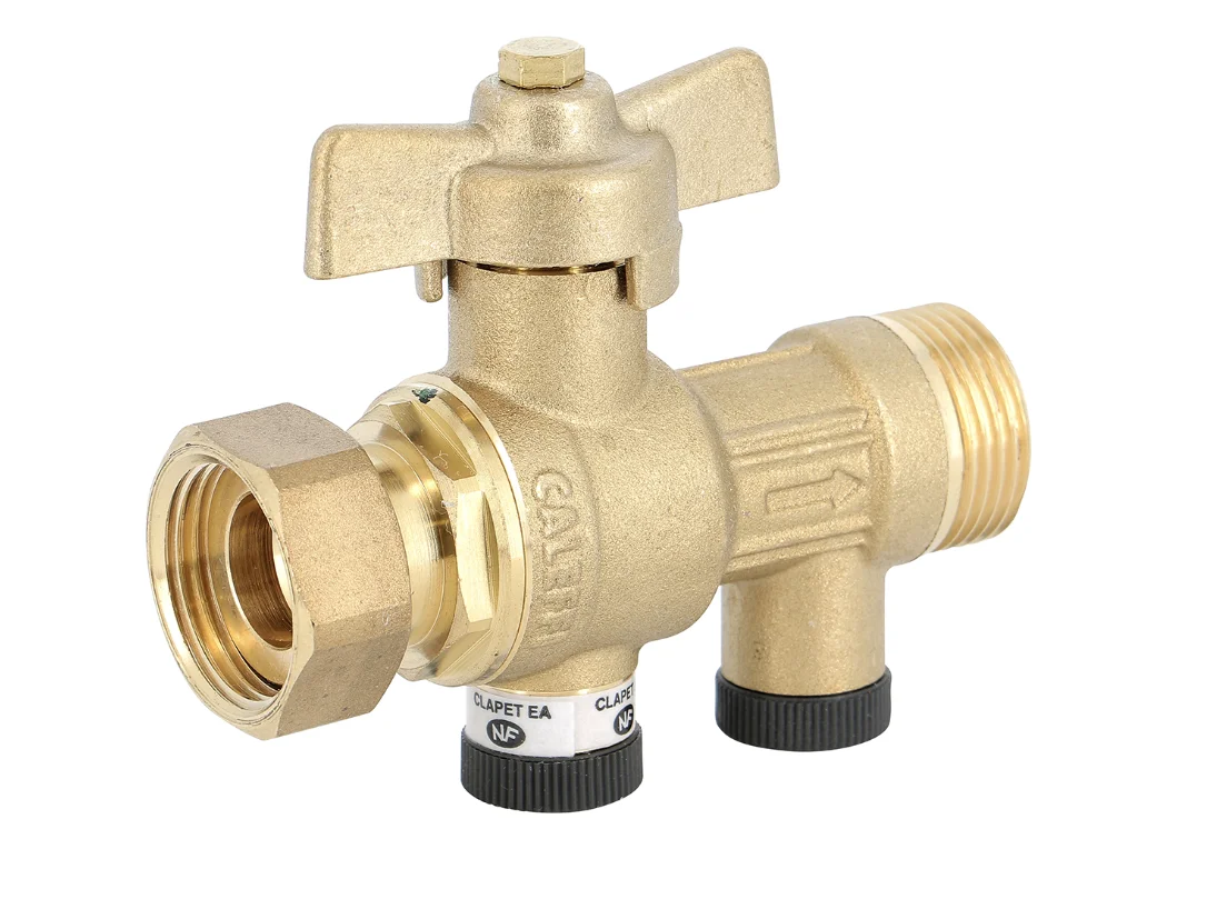 Vanne à sphère avec clapet antipollution intégré Scudoball Série 324 DN3/4"-3/4" image