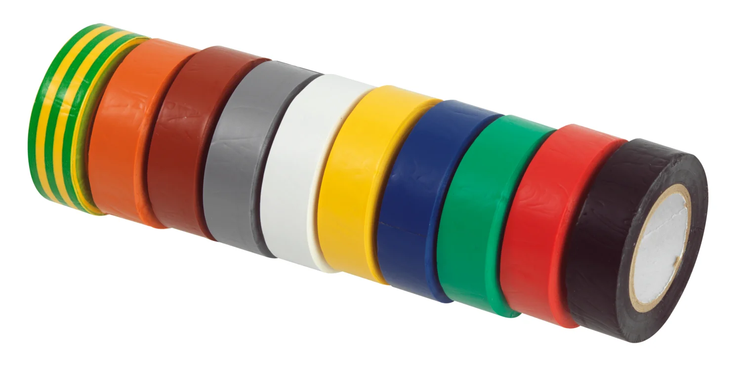 Lot de 10 rubans d'isolation en PVC multicolore image