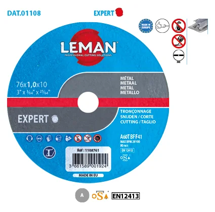 Boite de 25 disques à tronçonner plat mini métal Expert image