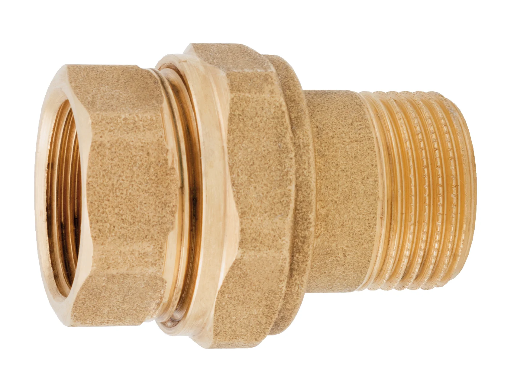 Un raccord union 3 pièces laiton joint plat image