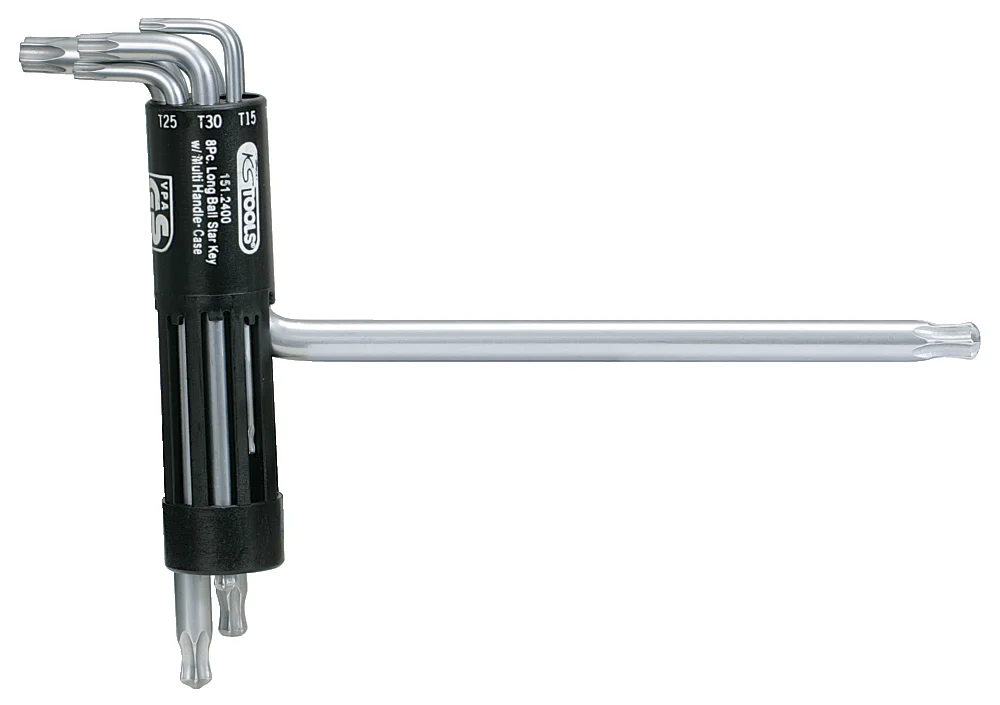 Jeu de 8 clés mâles TORX® à tête sphérique longue, T10 à T50 image