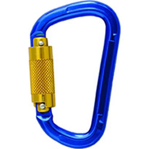 Mousqueton aluminium automatique 1/4 de tour NATEQ ouverture 21 mm, noir - EN362 image