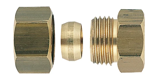 Raccord laiton bicone union femelle droit image