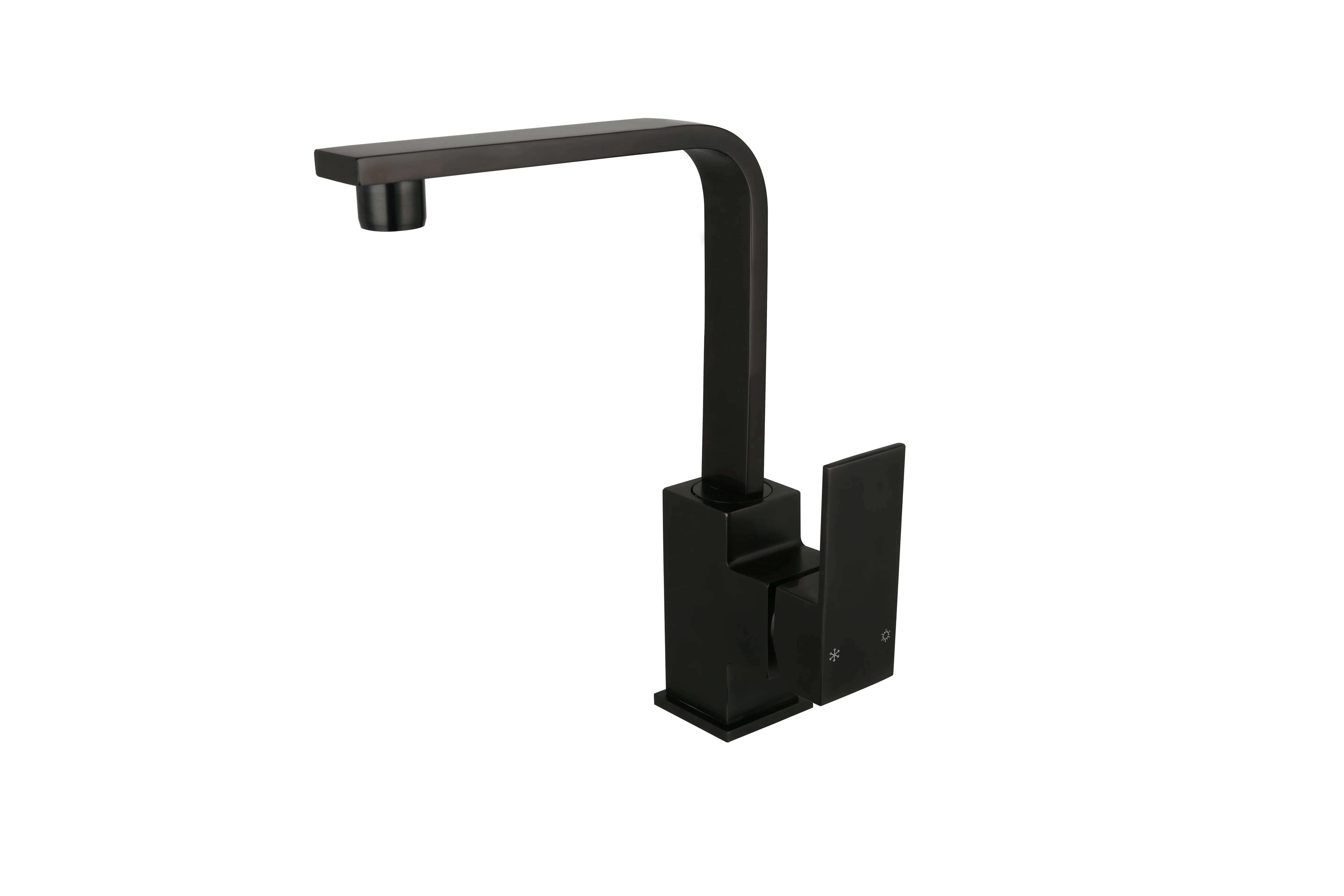 Mitigeur de lavabo bec haut PLAZA pvd noir mat image