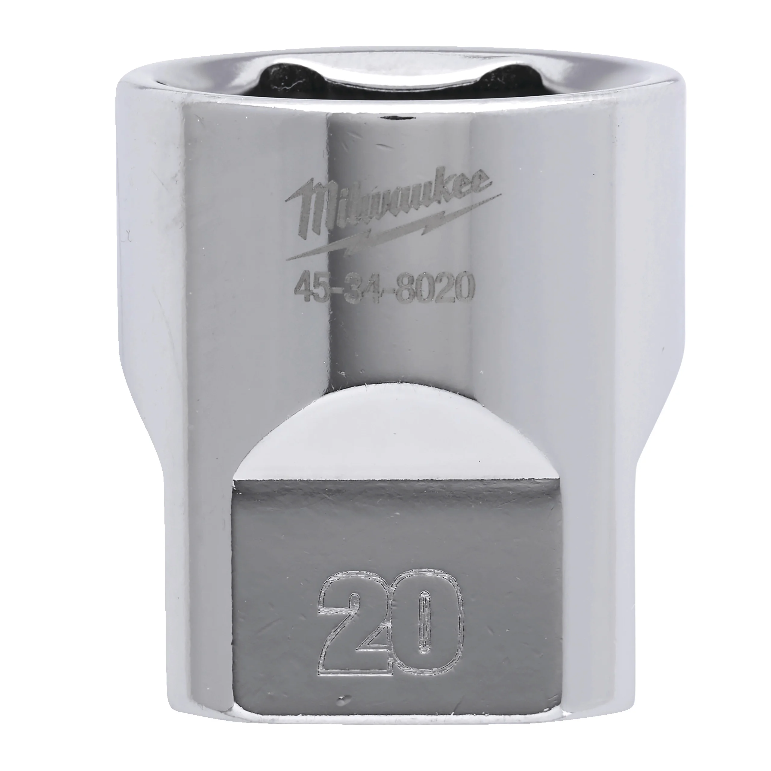 DOUILLE À CLIQUET CHROME 3/8 COURTE DRIVE SOCKET METRIC STANDARD image