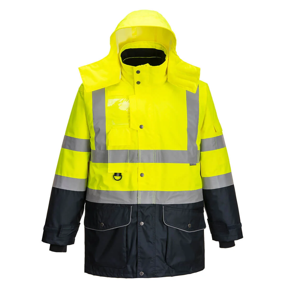 Parka Haute-Visibilité 7-en-1 Traffic Contrast Jaune/Marine image