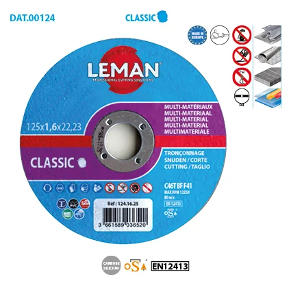 Boite de 25 disques à tronçonner plat multi matériaux Classic image