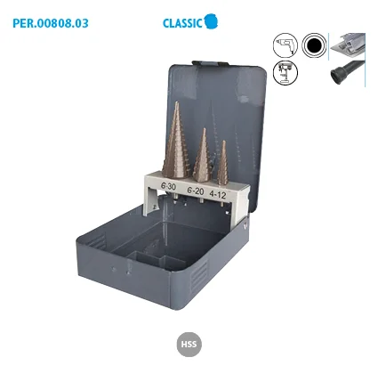 Coffret 3 forets étagés métal HSS Classic image