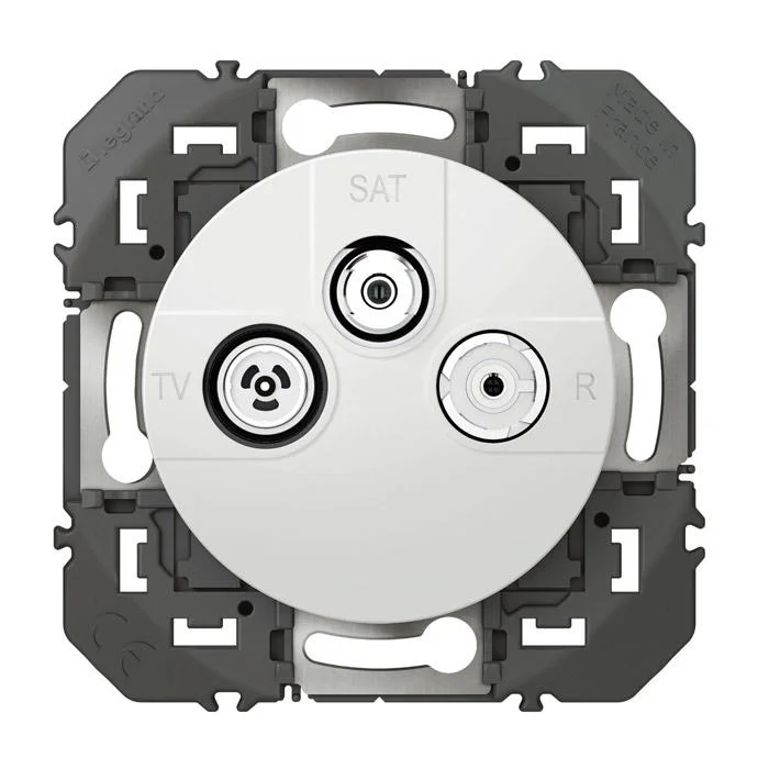 Prise TV-R-SAT 1 câble dooxie finition blanc image
