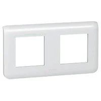 Plaque de finition horizontale Mosaic 2 postes ou 2x2 modules blanc image