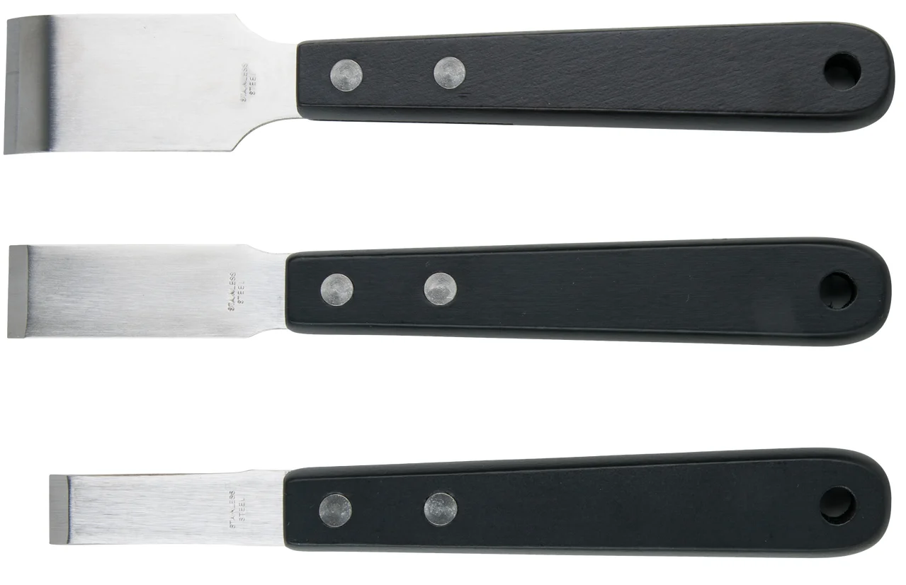 Jeu de 3 grattoirs à lame inox image