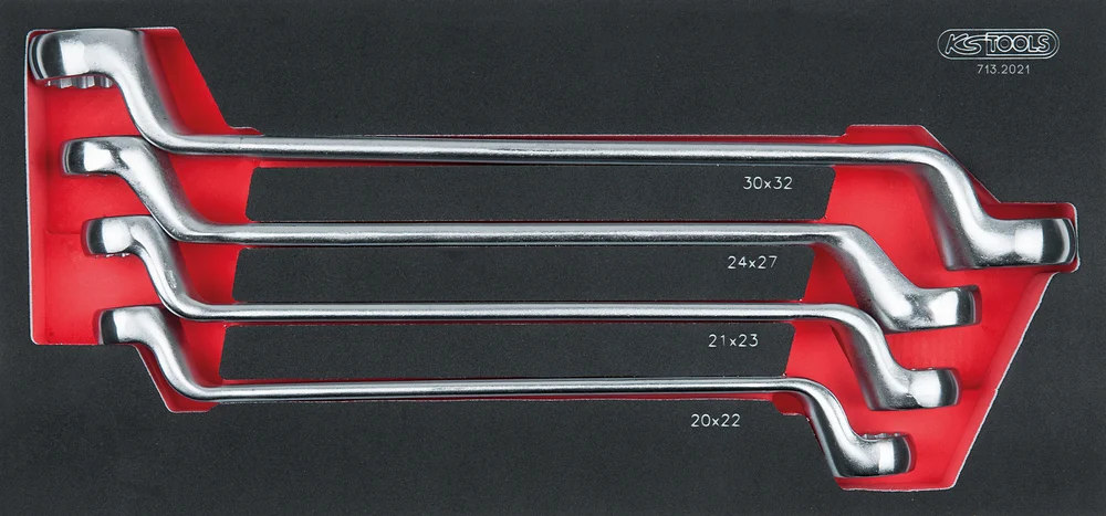 Module de clés polygonales contre-coudées 75°, 4 pièces image