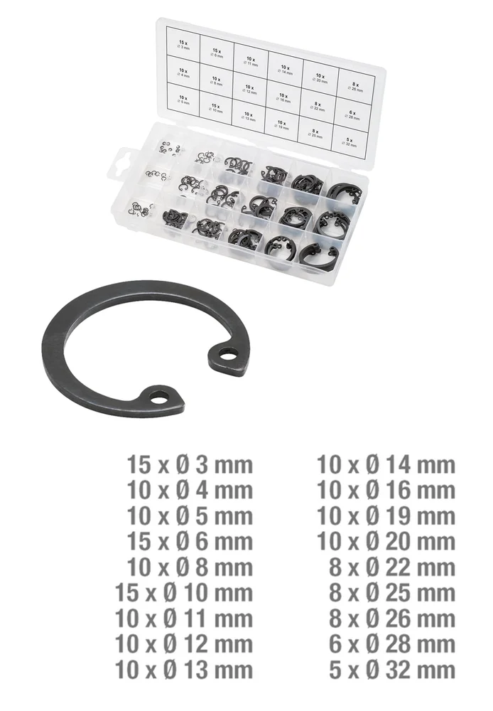Assortiment de circlips de type interne x180 image