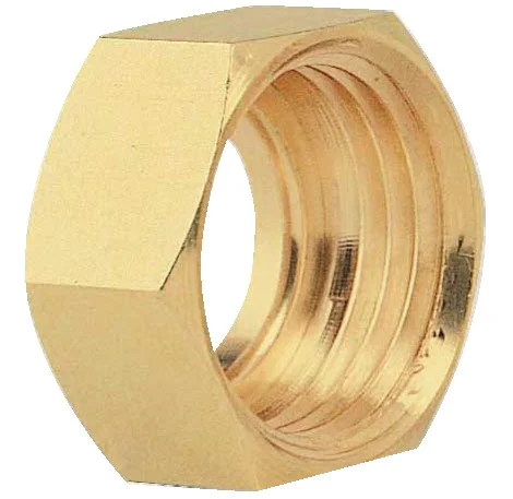Écrou 6 pans collet battu laiton image