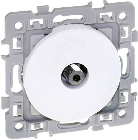 Prise multi-services TV type "F" - Male Blanc - SQUARE image