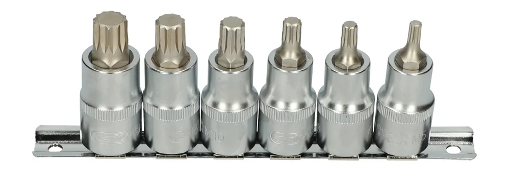 Rail de 6 douilles tournevis XZN®, L.55 mm - 1/2'' - M5 à M14 image