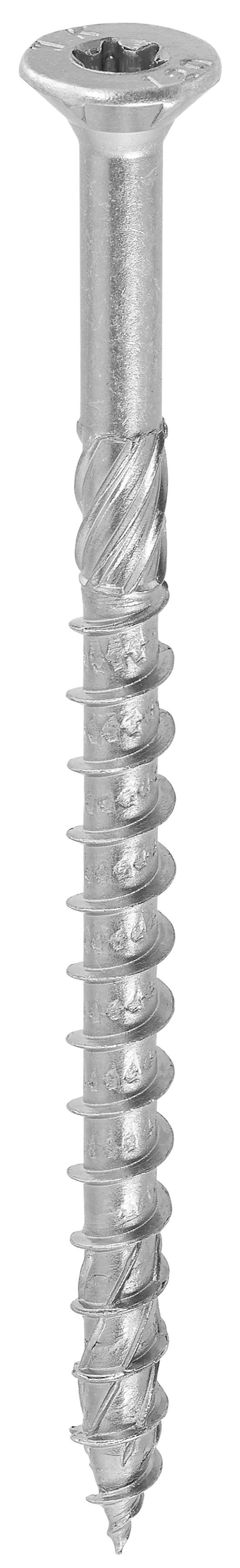 Vis à bois zinguée blanc - tête fraisée - filetage partiel - empreinte torx - pointe anti-fendage image