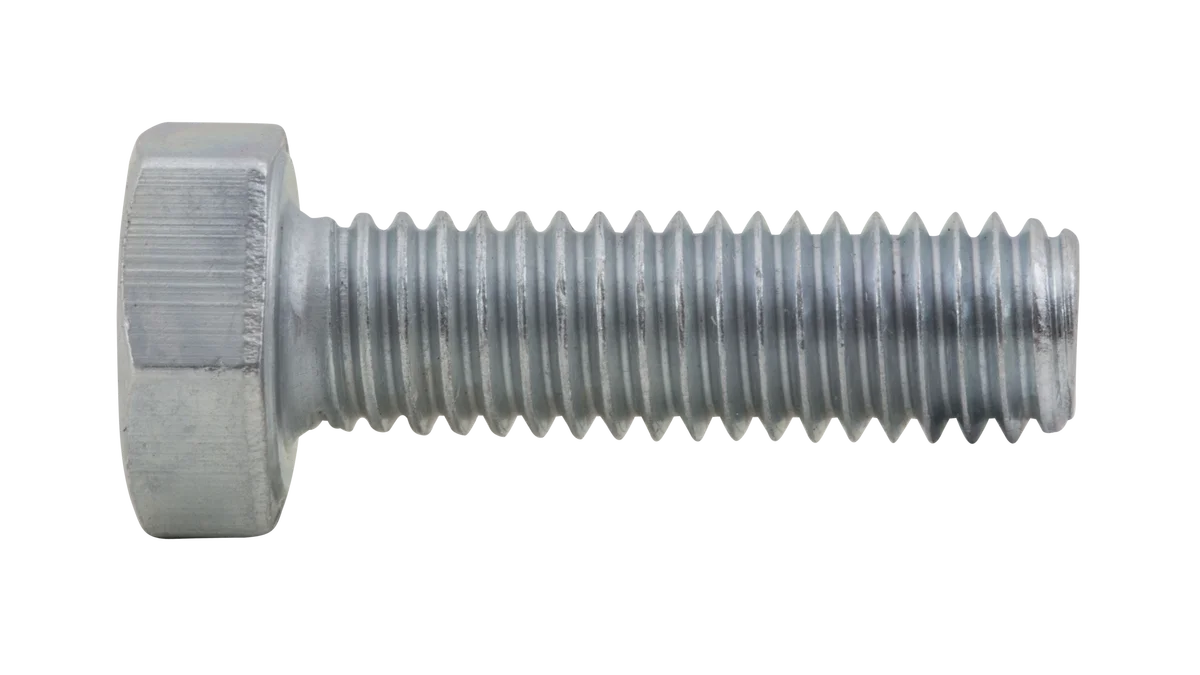 Vis métaux filetage total - Tête hexagonale - Acier Zingué image