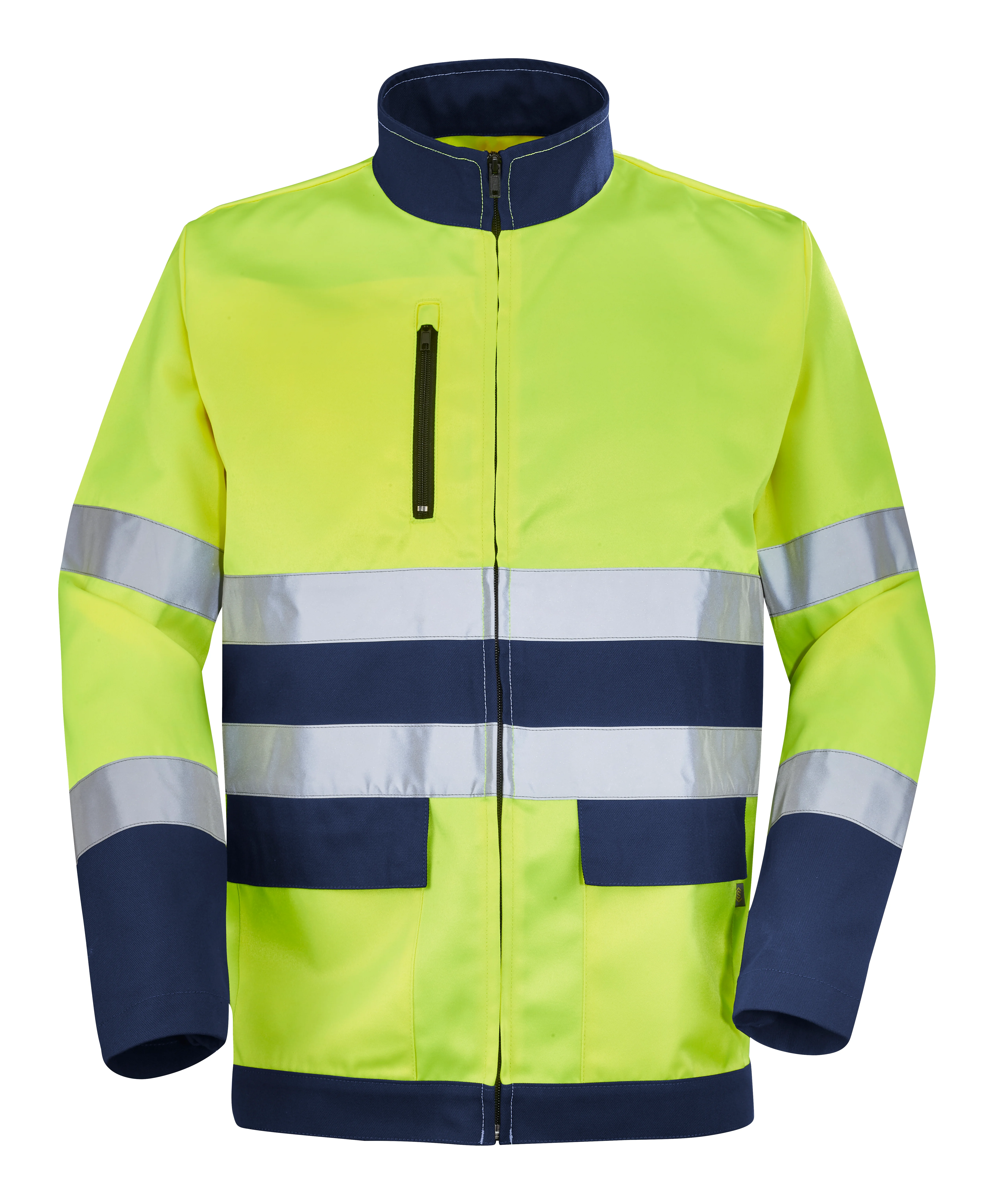 BLOUSON FLUO BASE XP JAUNE FLUO/BLEU MARINE image