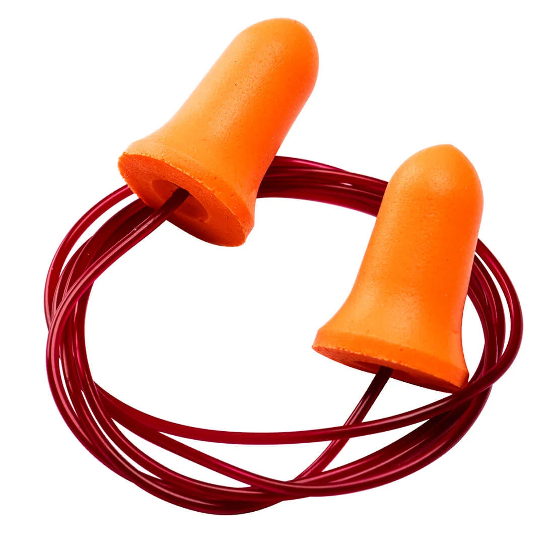 Lot de 200 paires de bouchons d'oreilles Bell Confort en mousse PU + cordon Orange image