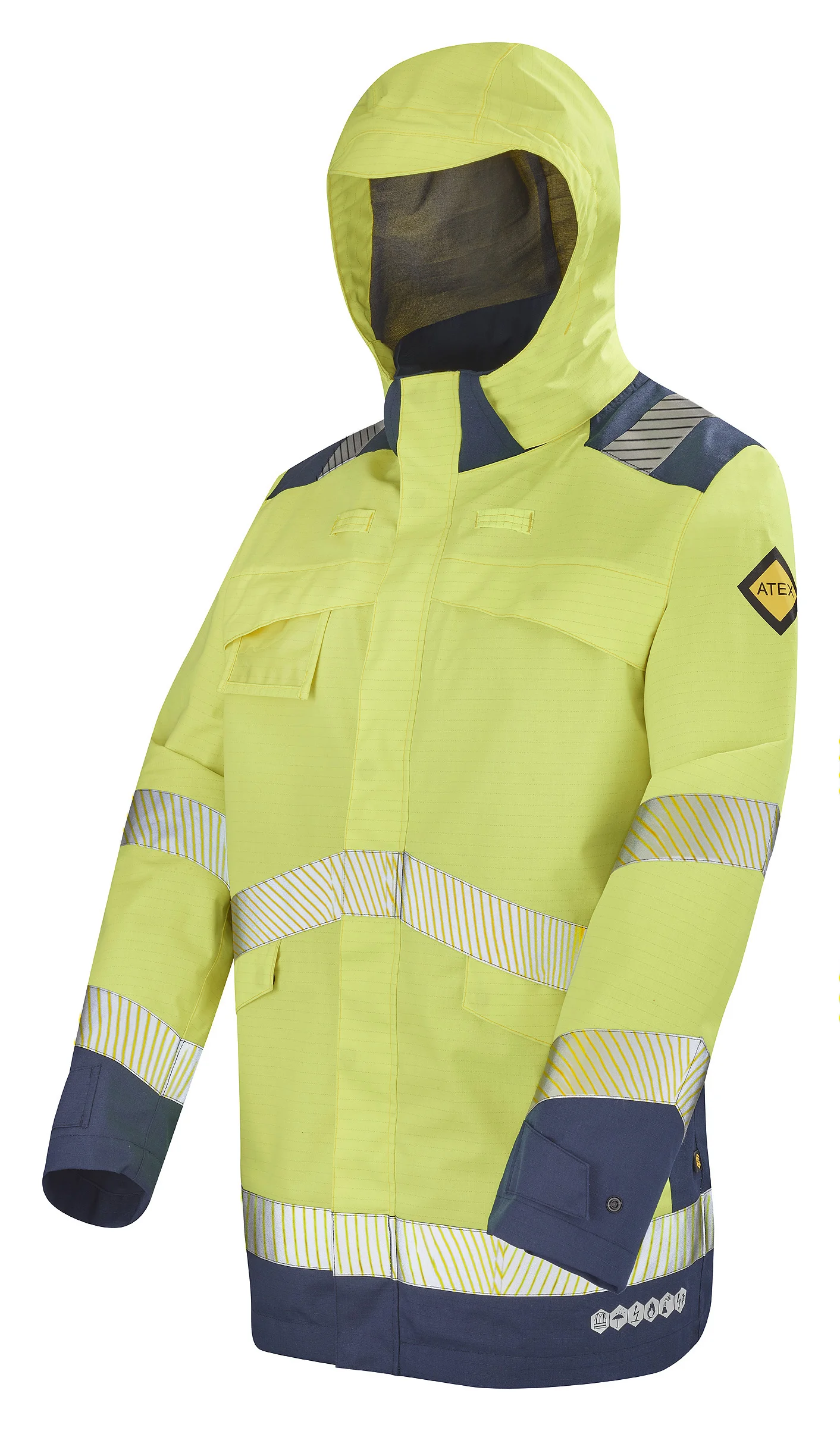 PARKA HV ULLY JAUNE FLUO/BLEU MARINE image