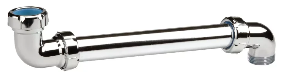 Tubulure pour lavabo et bidet en ABS chromé - Sortie murale image