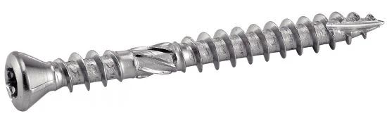 Vis terrasse tête fraisée bombée six lobes - Double filet - AISI 410 image