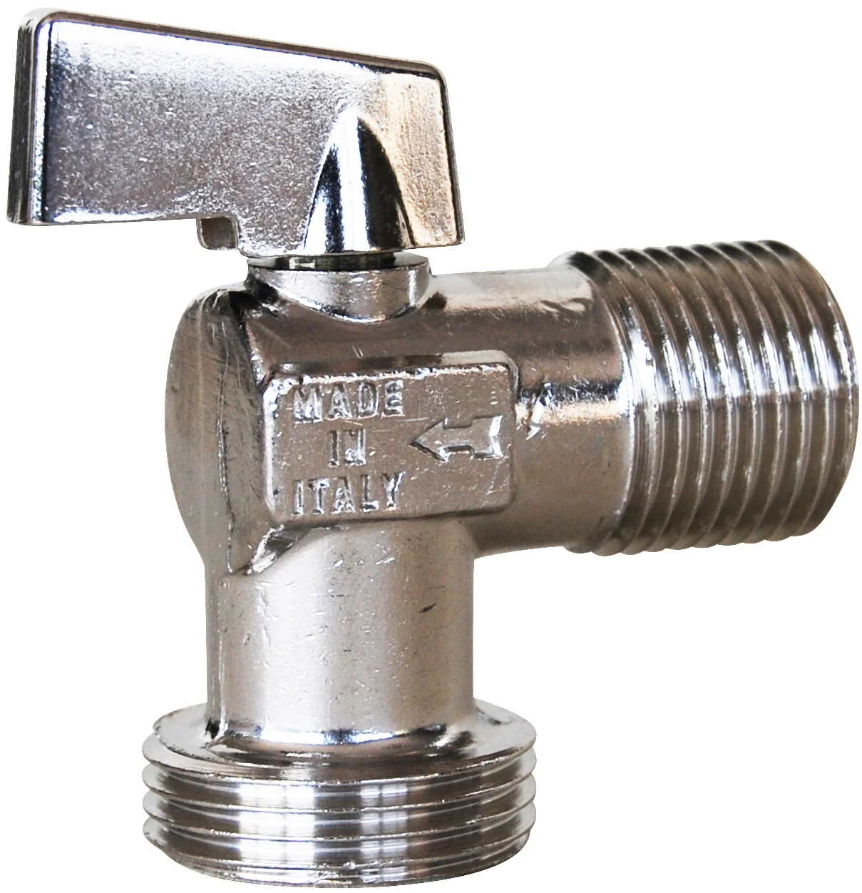 Robinet machine à laver - équerre -  quart de tour - chromé image