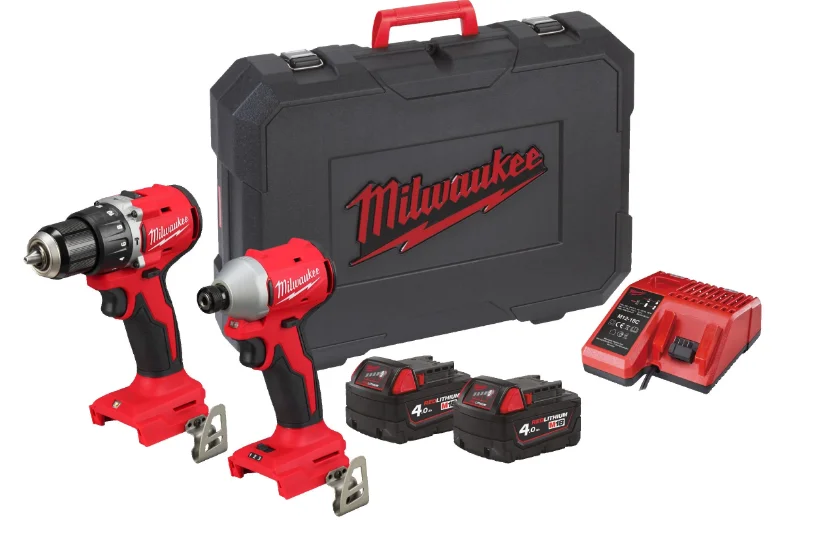 Pack en coffret perceuse percussion + visseuse chocs 18V + 2 Batt. 4,0Ah Red Li-Ion + chargeur M12 -18C M18 BLCPP2A-402C image