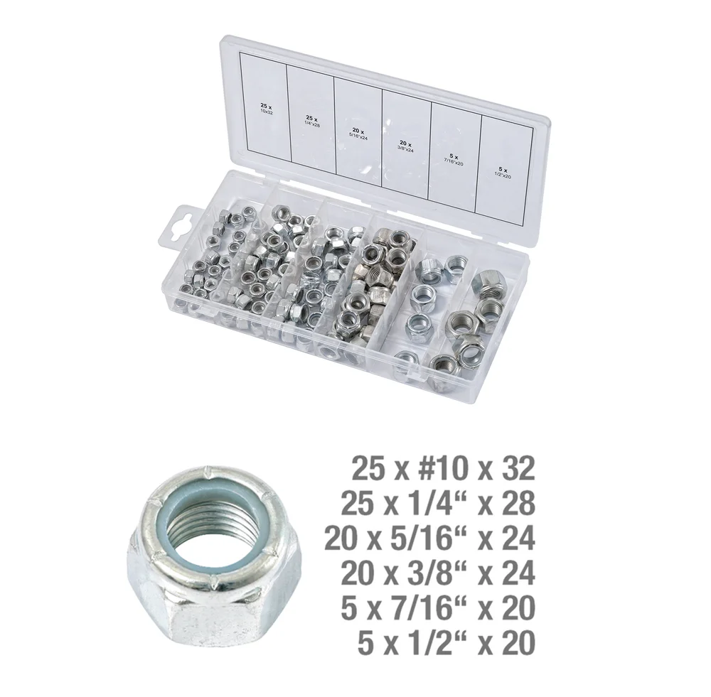 Assortiment d'écrous autoblocants UNF x100 image