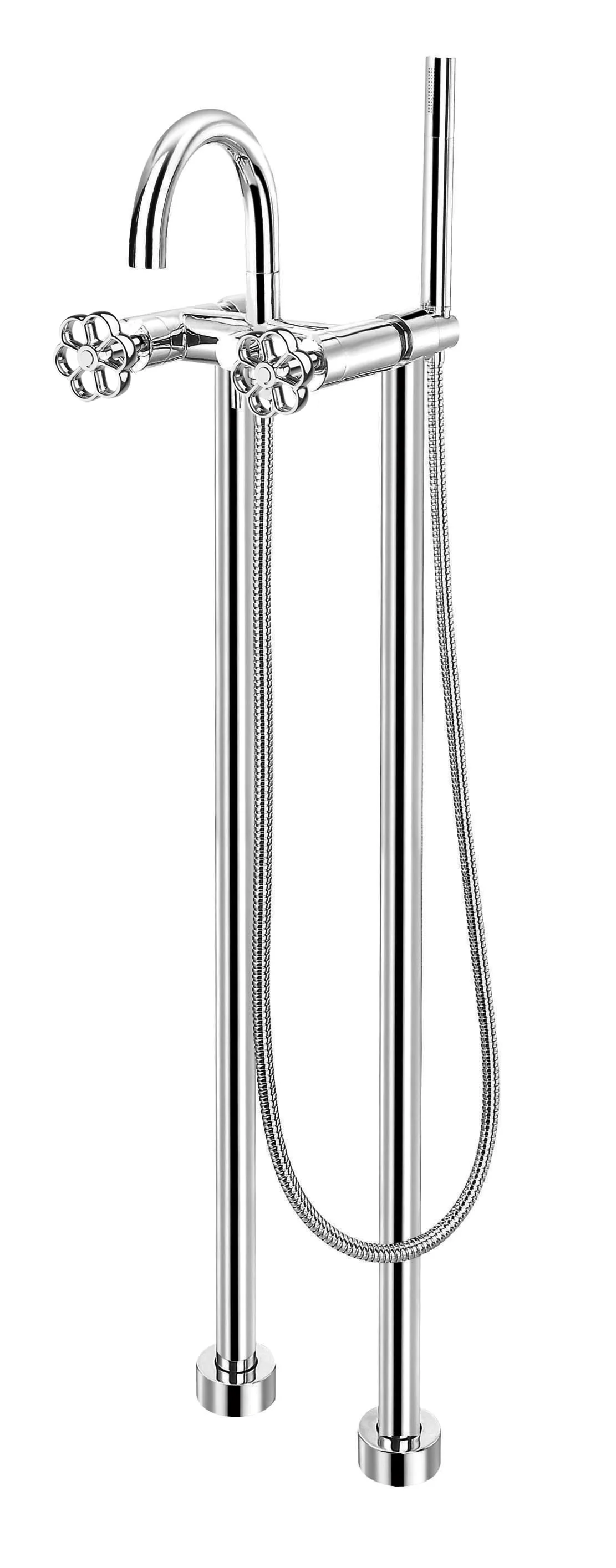 Mélangeur bain/douche + colonne d’alimentation Induss - Chrome image