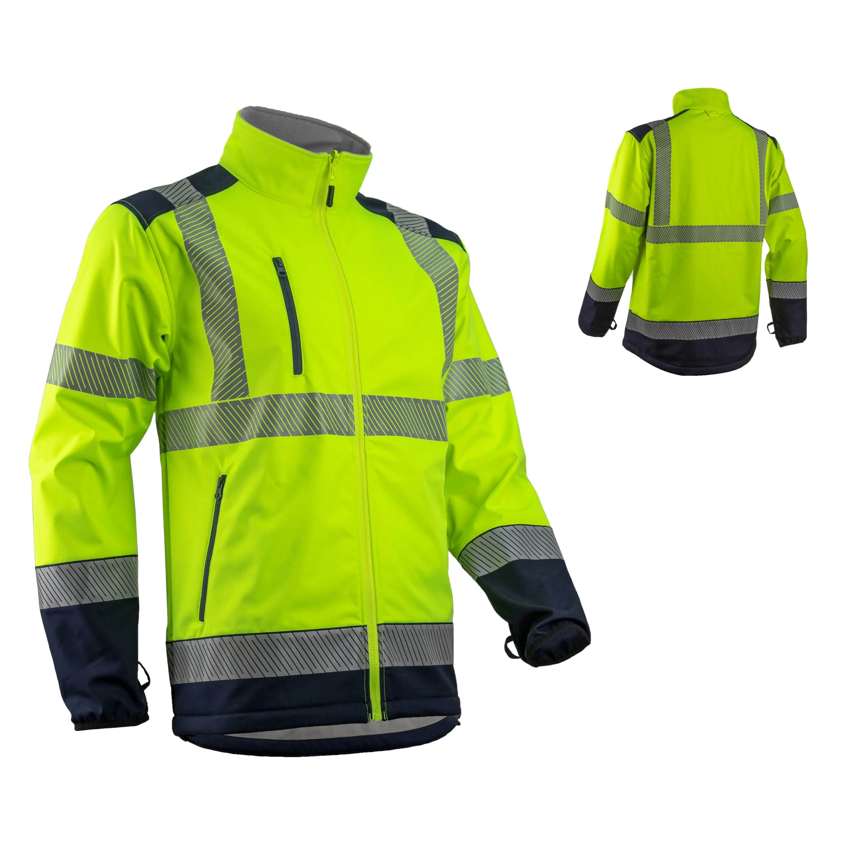Veste de travail softshell haute visibilité KAZAN - Jaune Fluo image