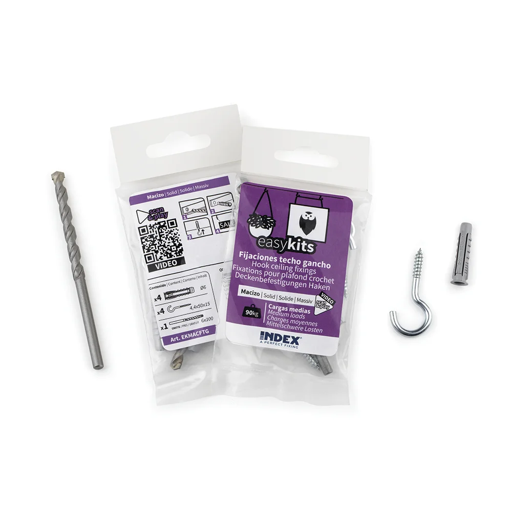 Boite de 12 - Kit de fixation crochet pour plafond image