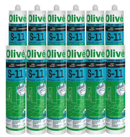 Lot de 12 silicones sanitaire 300ml OLIVE-S11 image