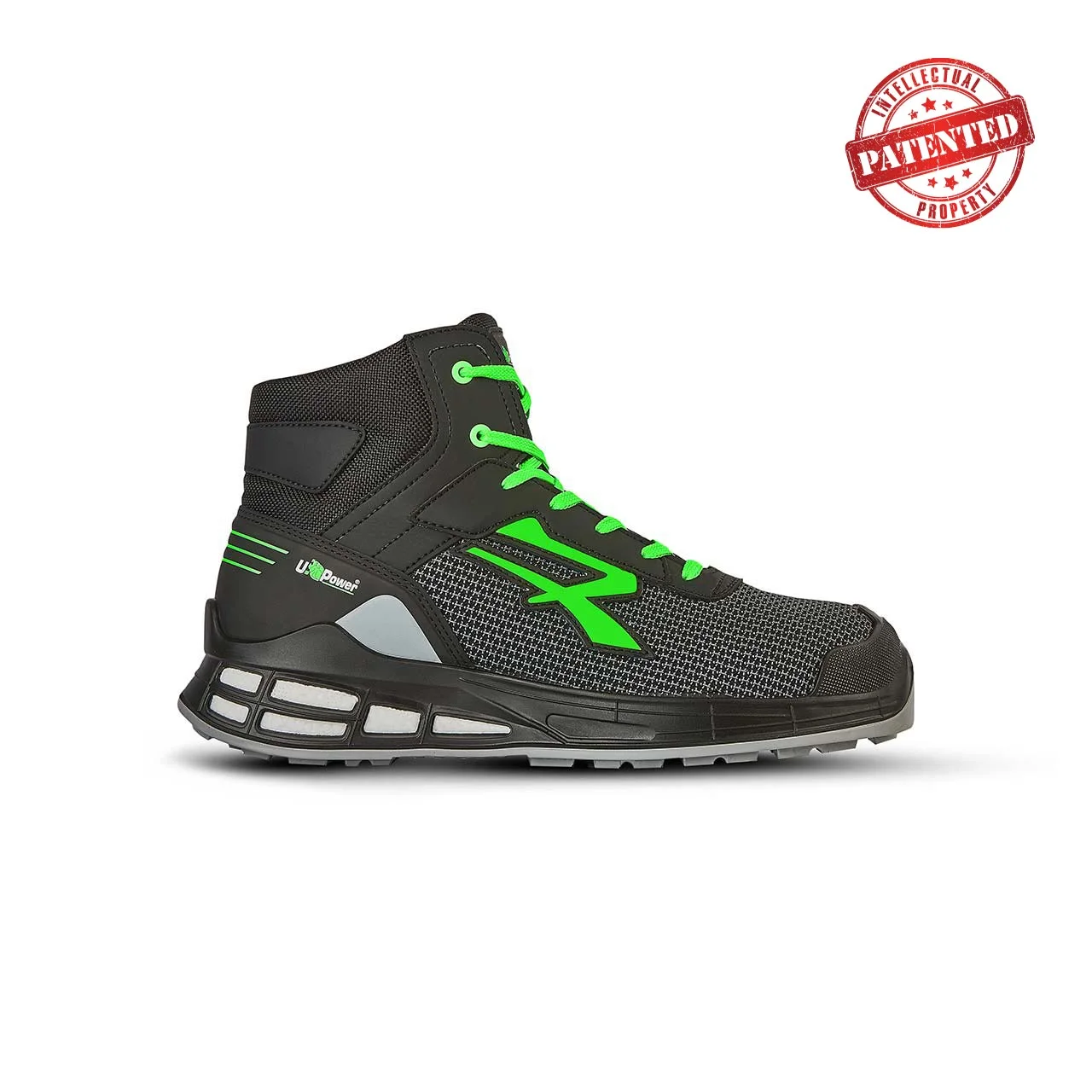 Chaussures de sécurité hautes BARRET S3 SRC CI ESD - Noir/Vert image