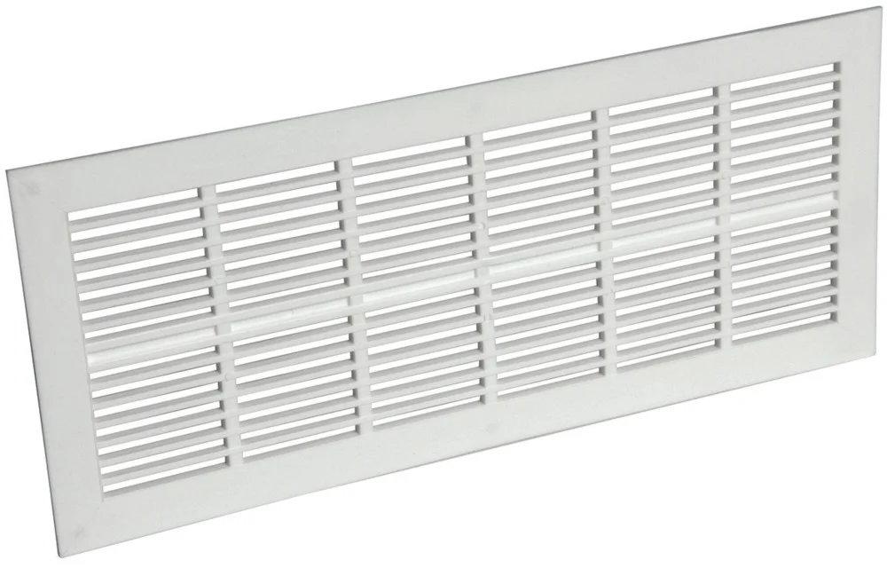 Grille d'aération PVC rectangulaire extra plate - 108x254mm image