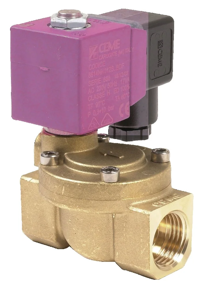 Électrovanne laiton normalement fermée ESM86 Femelle - Femelle 220v 0,3 à 10bars image